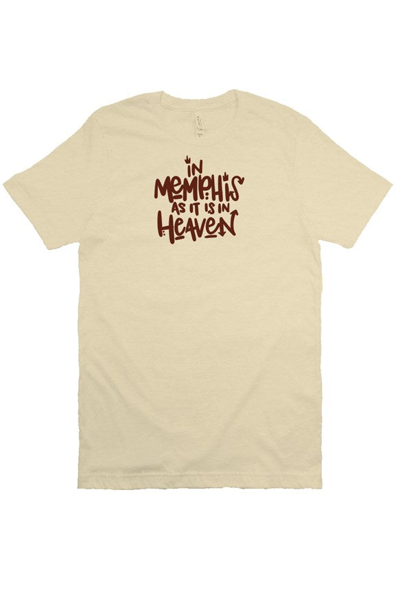 Burgundy/Maroon "In Memphis As It Is In Heaven" Classic Screen Print T Shirt